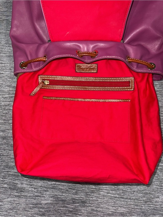 Dooney & Bourke Magenta Wexford Large Backpack with Brown Trim main image 11
